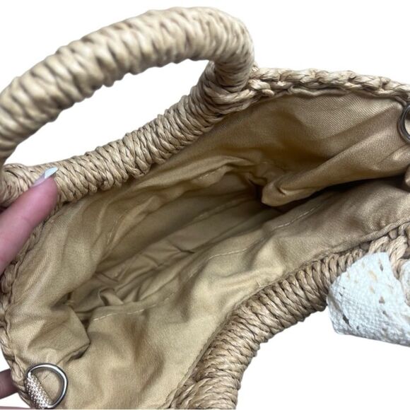 Beige Bride Woven Tote Bag - Picture 2 of 4